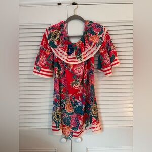 Flying Tomato Pink and Blue Floral Dress